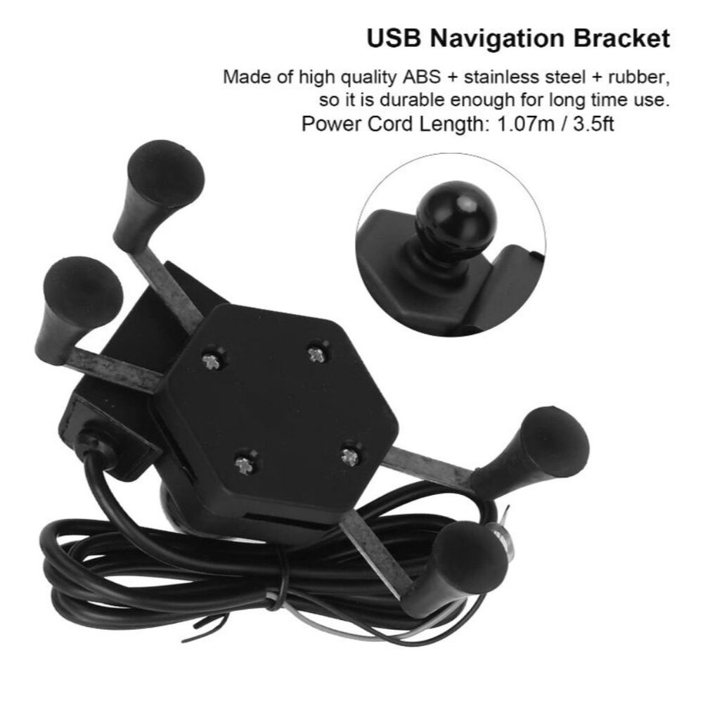 USB Navigation Bracket, Accessory with Navigation Bracket for 3-6.5 Inch Mobile - Picture 2 of 10